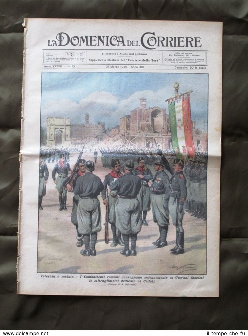 La Domenica del Corriere 31 Marzo 1935 Giovani fascisti Tigre …