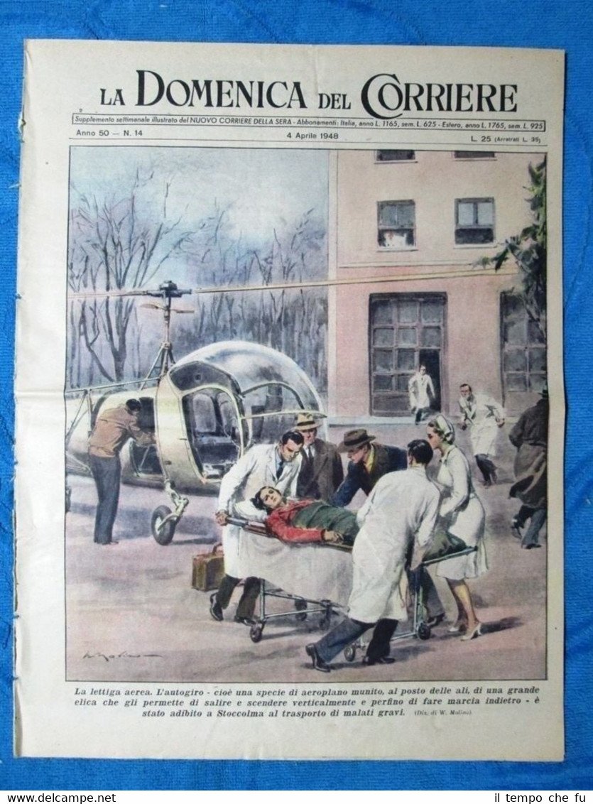 La Domenica del Corriere 4 aprile 1948 Stoccolma - Portland …