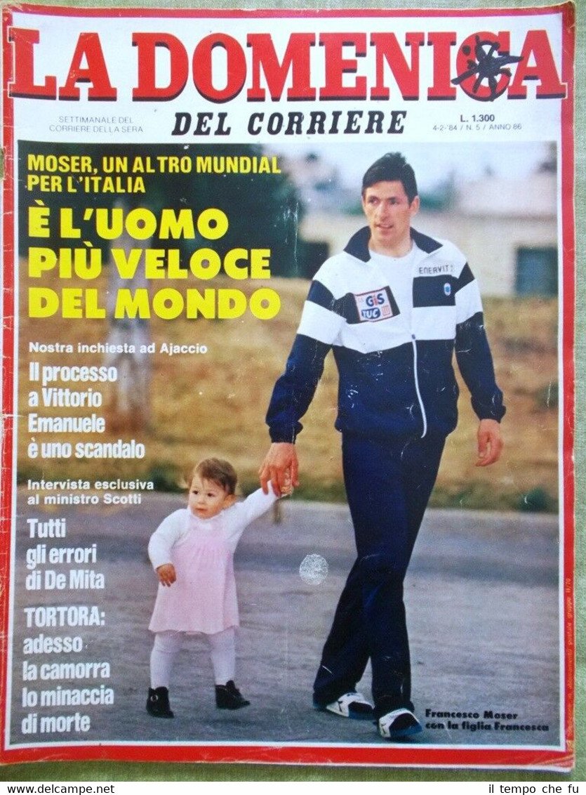 La Domenica del Corriere 4 Febbraio 1984 Tortora Moser Nero …