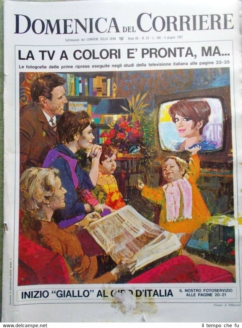La Domenica del Corriere 4 Giugno 1967 TV Colori Giro … | Immagine principale