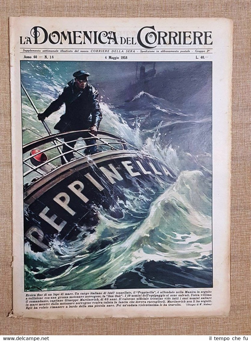 La Domenica del Corriere 4 Maggio 1958 Peppinella Tito Gangs …