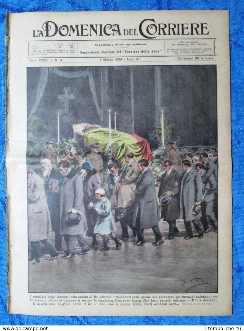 La Domenica del Corriere 4 marzo 1934 Alberto Belgio - …
