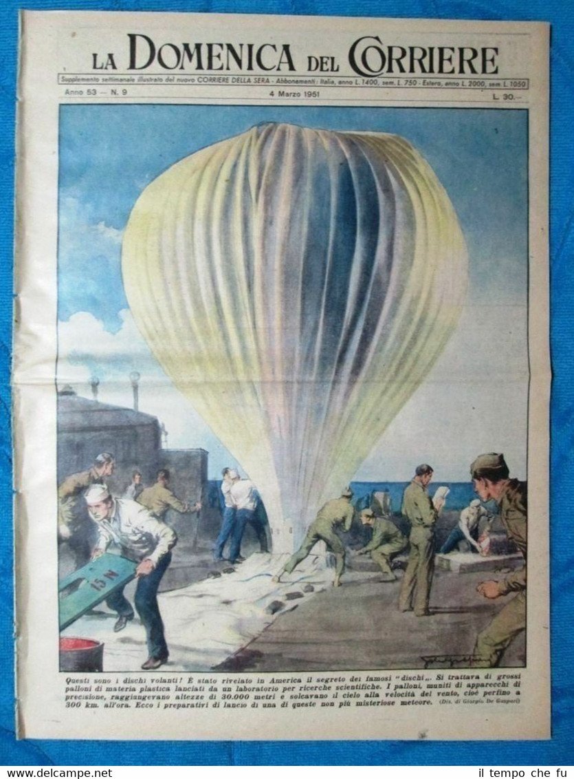 La Domenica del Corriere 4 marzo 1951 America - Rio …