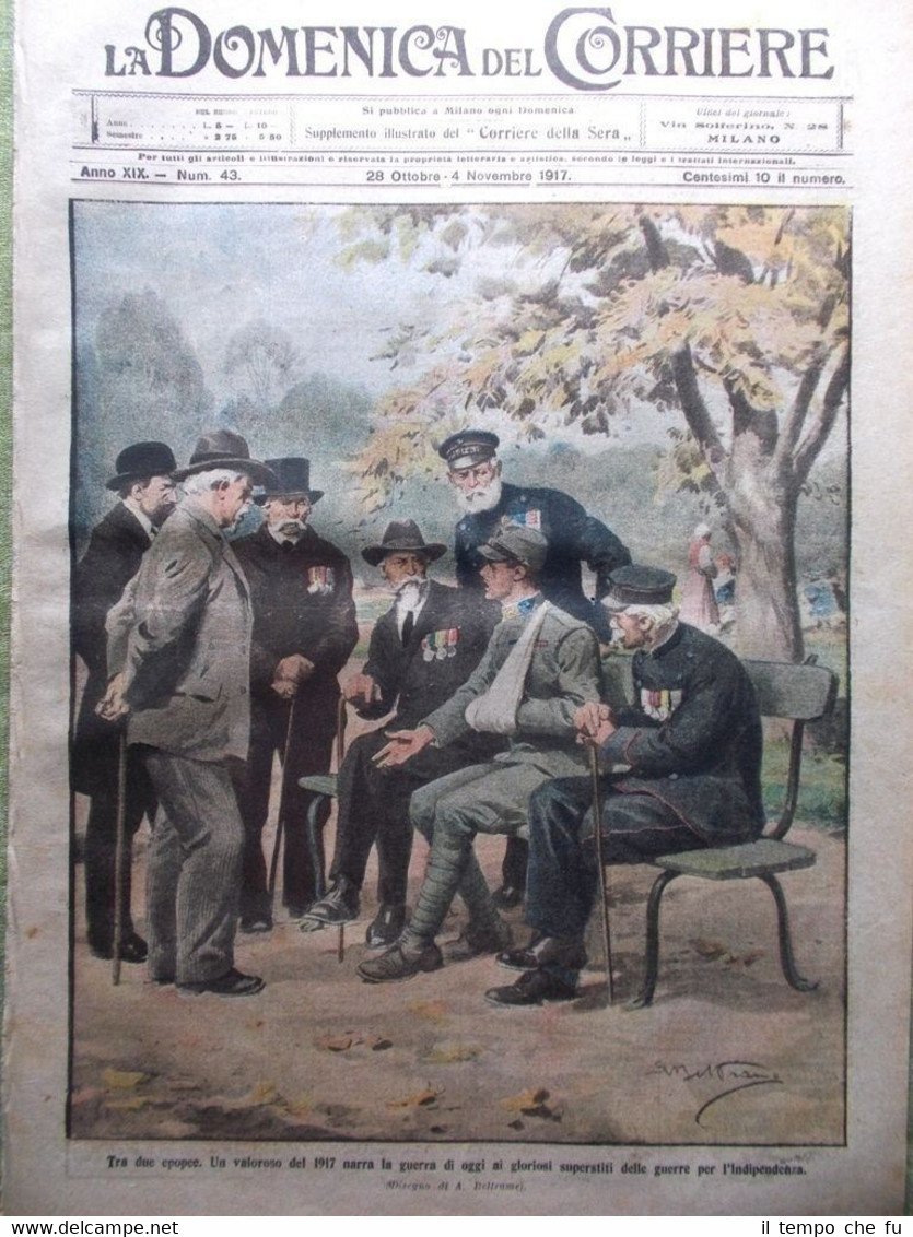 La Domenica del Corriere 4 Novembre 1917 WW1 Carabinieri Prigione …