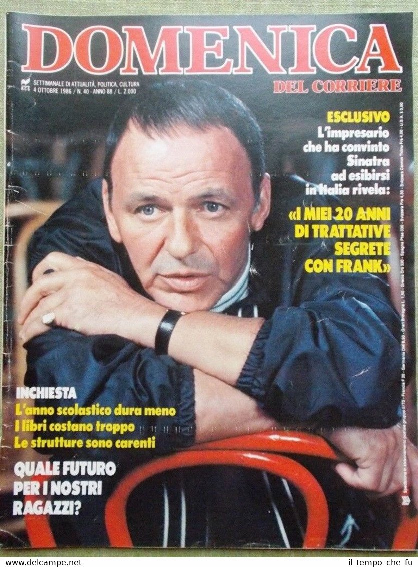 La Domenica del Corriere 4 Ottobre 1986 Frank Sinatra Sandro …