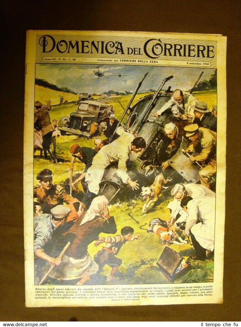 La Domenica del Corriere 4 Settembre 1960 Sputnik V Andree …