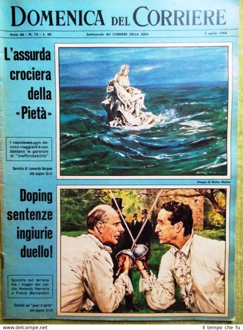 La Domenica del Corriere 5 Aprile 1964 Doping Herrera Moro …