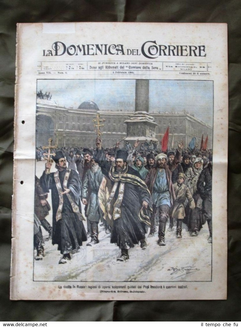 La Domenica del Corriere 5 Febbraio 1905 Russia Rivolta popolare …