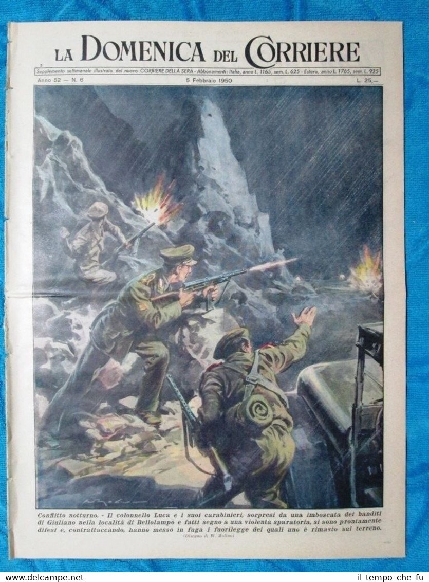 La Domenica del Corriere 5 febbraio 1950 S.Giuliano - Hockey …