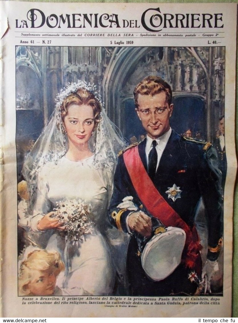 La Domenica del Corriere 5 Luglio 1959 Alberto Liegi Paola …