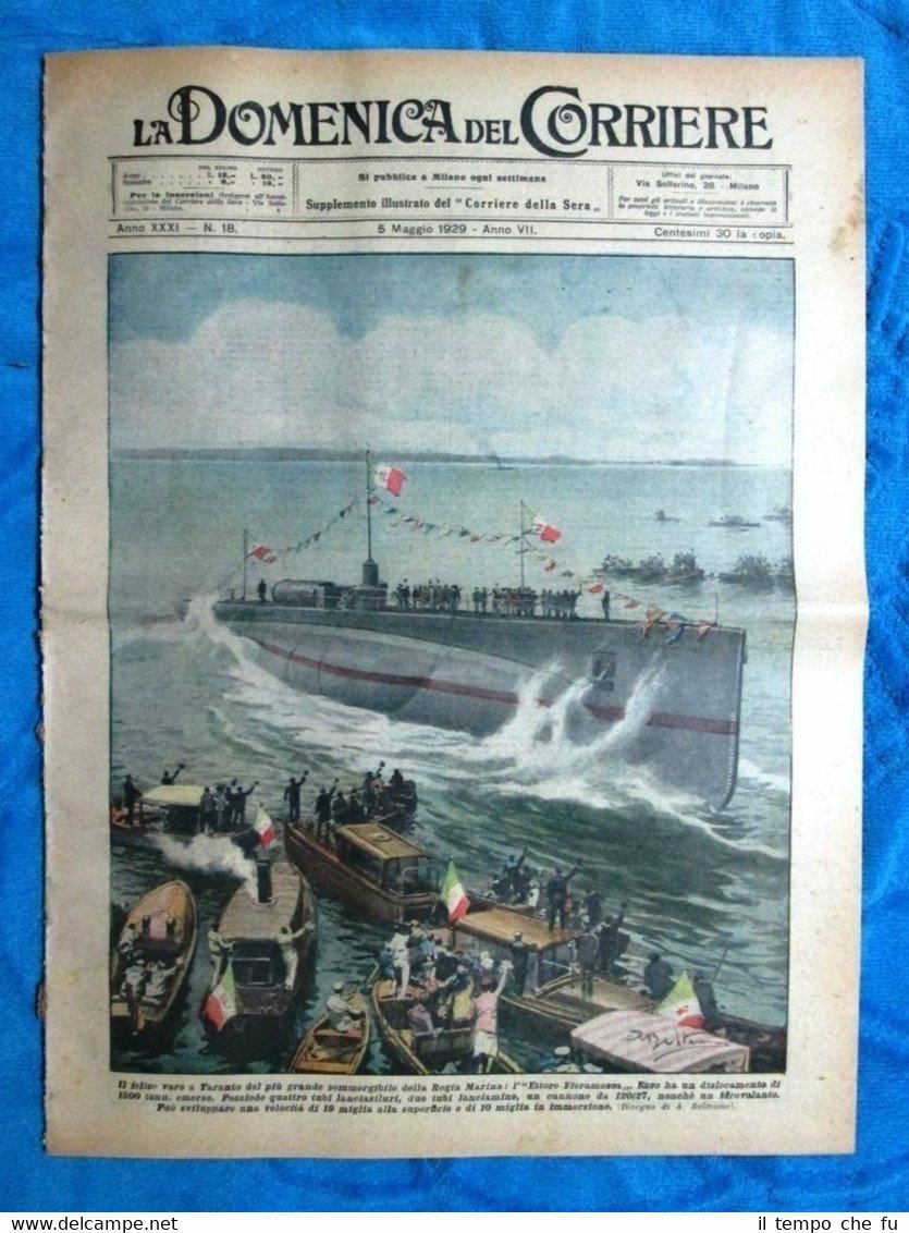 La Domenica del Corriere 5 maggio 1929 Ettore Fieramosca - …
