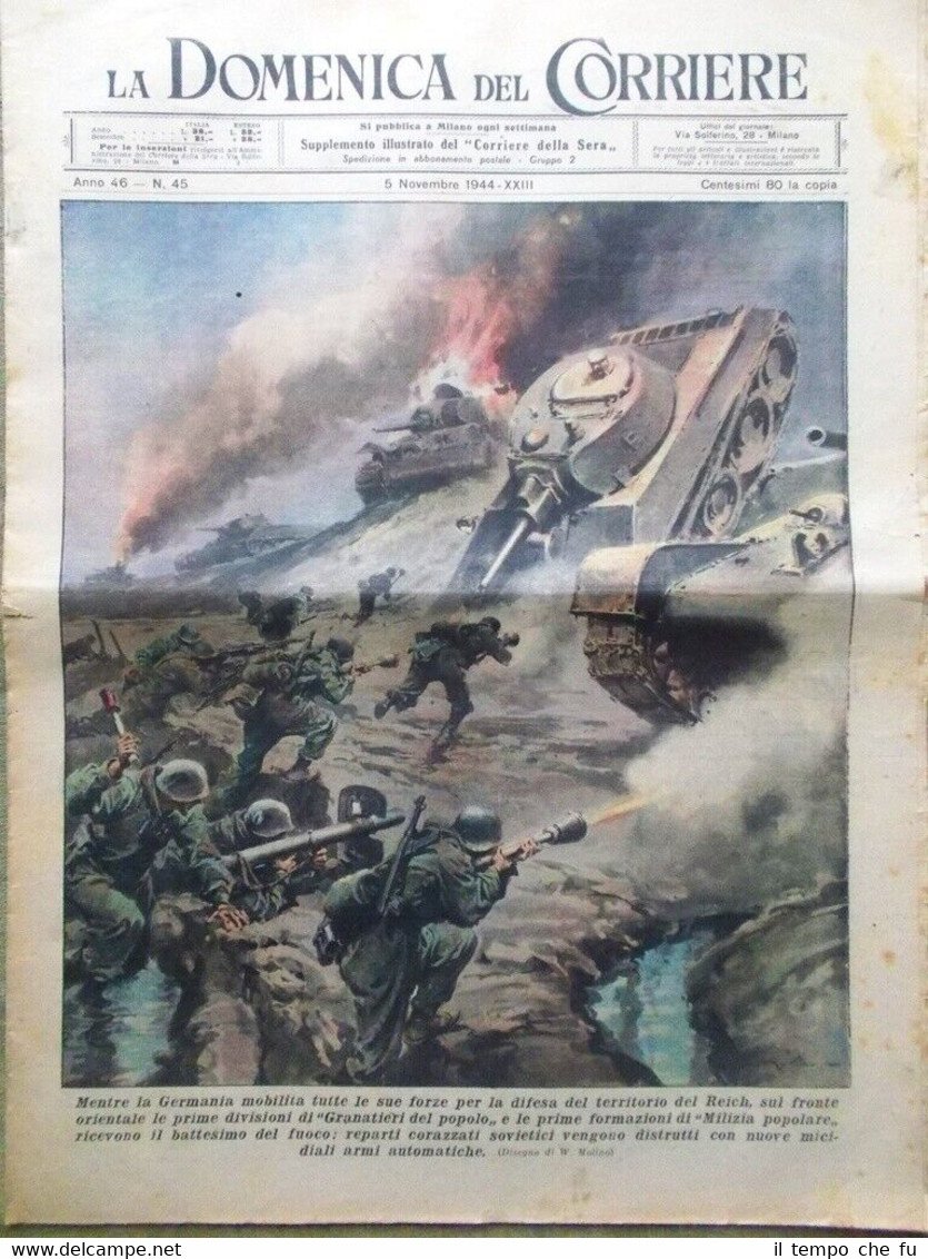 La Domenica del Corriere 5 Novembre 1944 WW2 Nicobare Kamikaze …