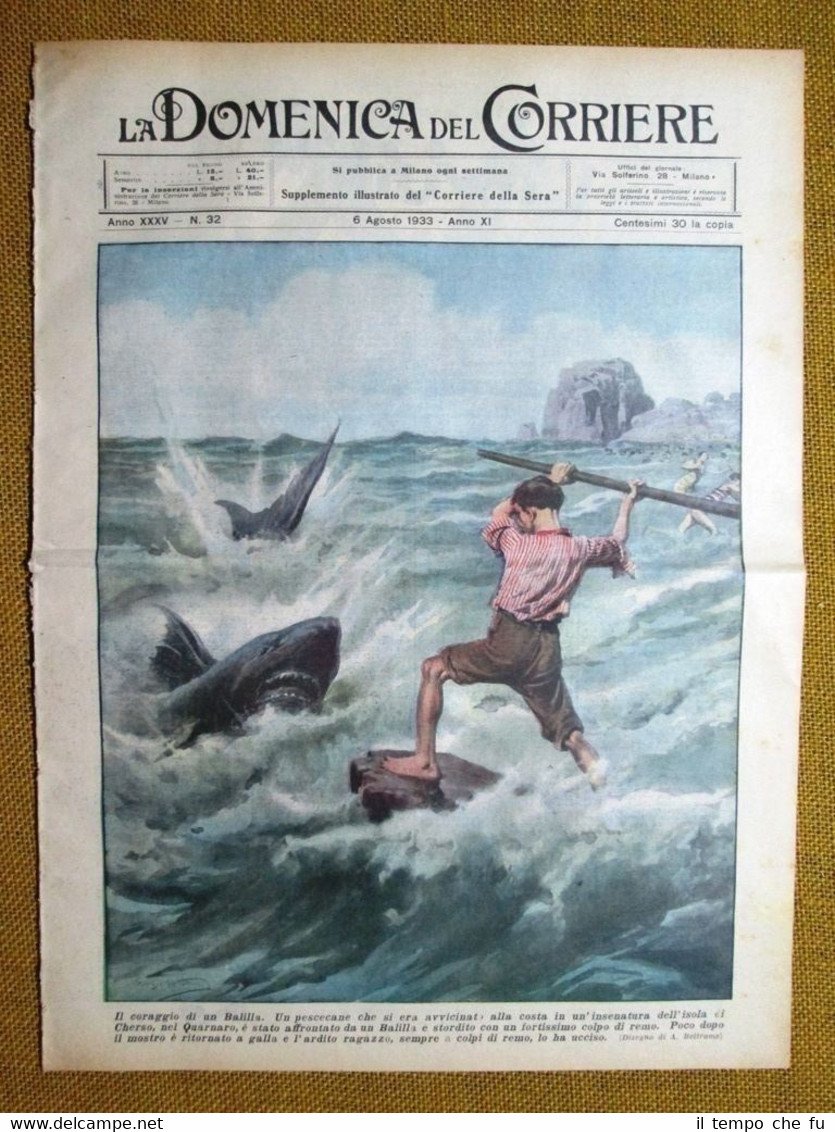La Domenica del Corriere 6 agosto 1933 Isola Cherso - …