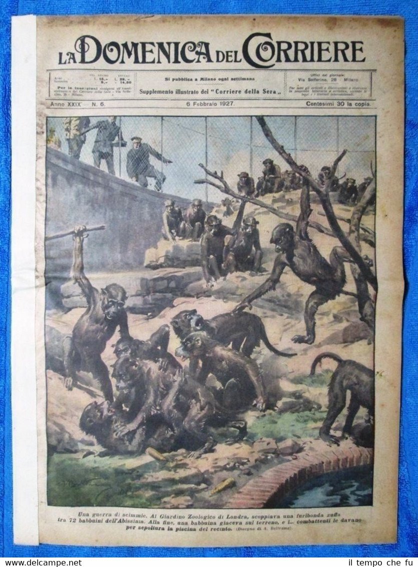 La Domenica del Corriere 6 febbraio 1927 Londra - Candler …