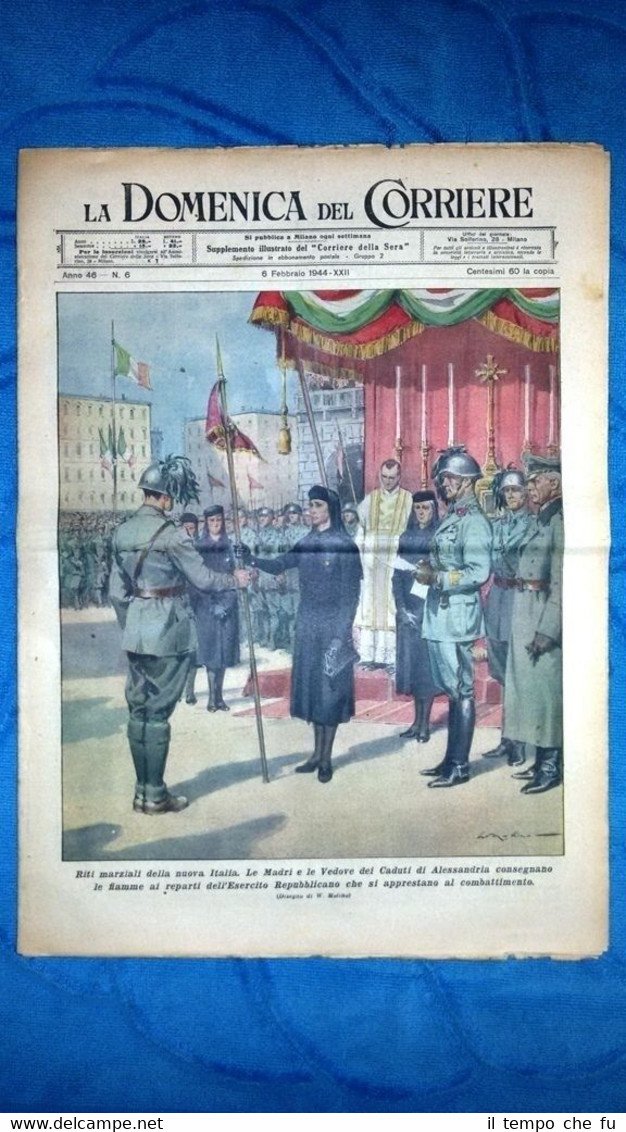 La Domenica del Corriere 6 febbraio 1944 WW2 Alessandria - …