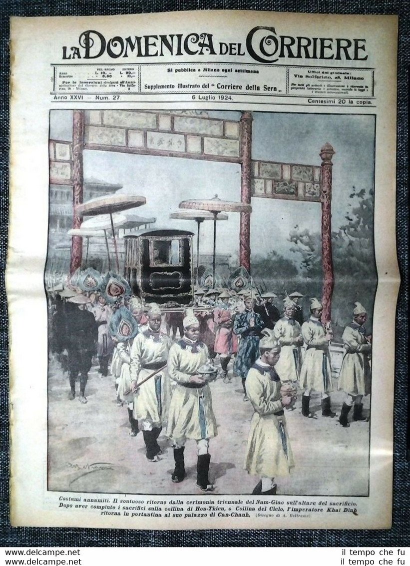 La Domenica del Corriere 6 Luglio 1924 Annamiti - Londra …