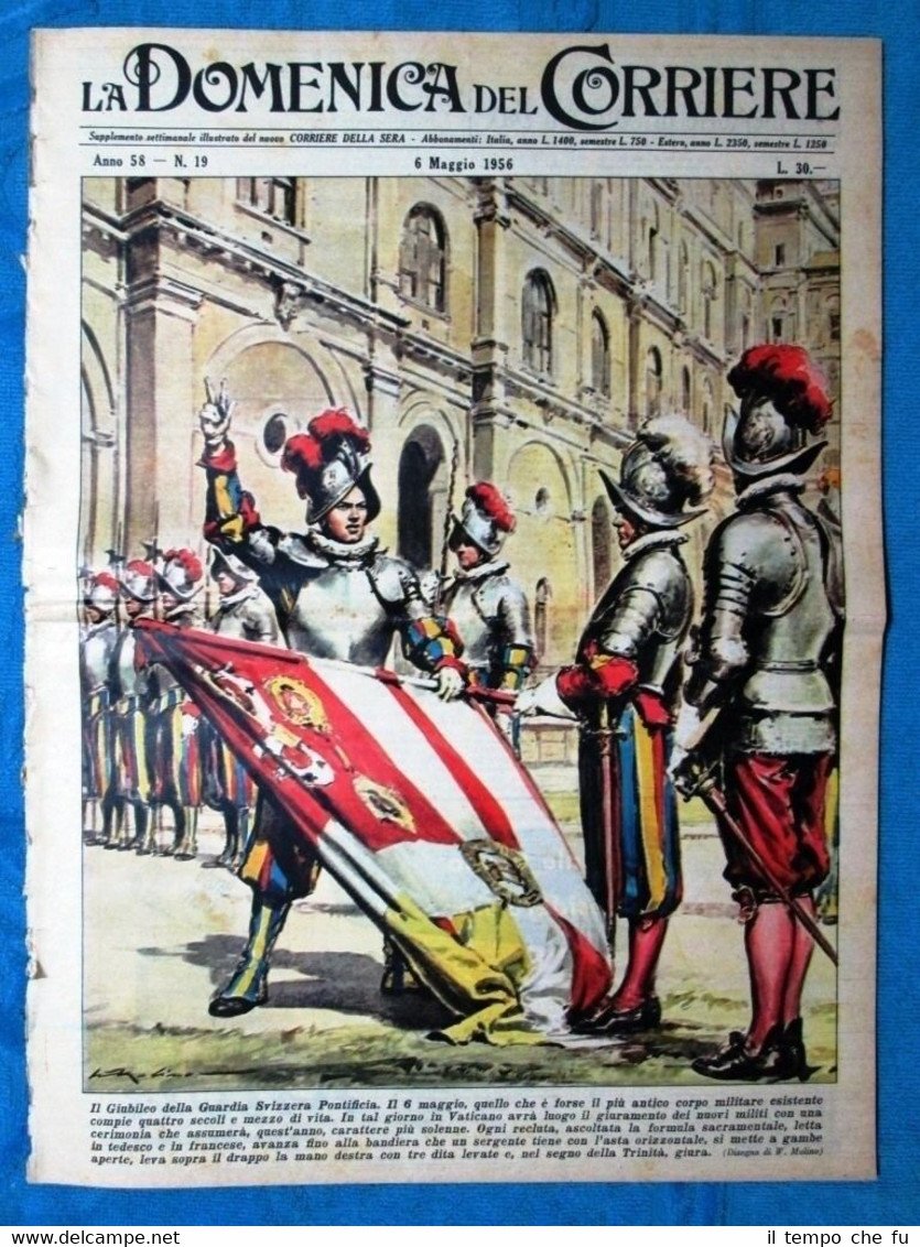 La Domenica del Corriere 6 maggio 1956 Giubileo - Magenta …