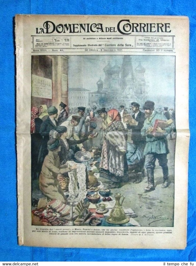 La Domenica del Corriere 6 novembre 1921 Mosca - Inghilterra …