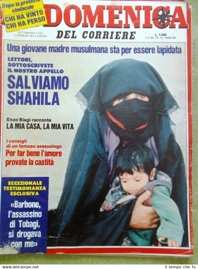 La Domenica del Corriere 7 Aprile 1984 Shahila Boldi Sciopero …