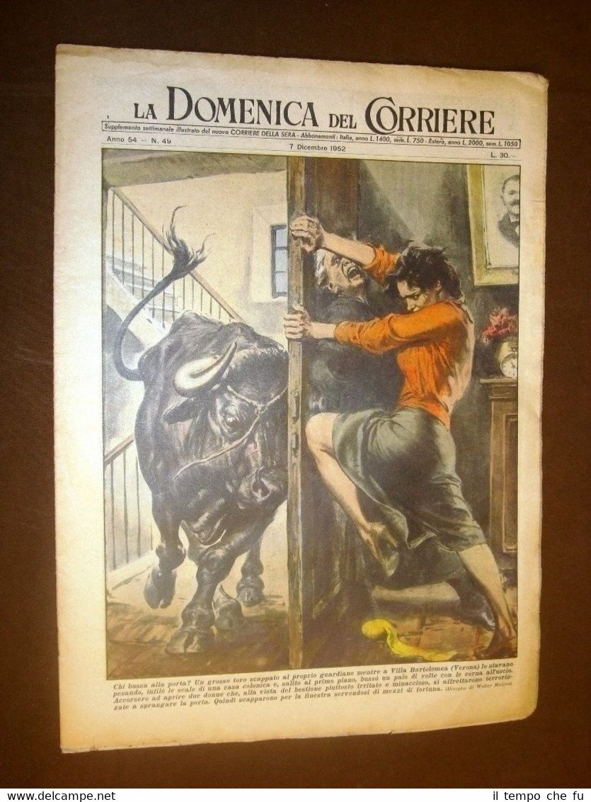 La Domenica del Corriere 7 dicembre 1952 Verona Kimberley Morte …