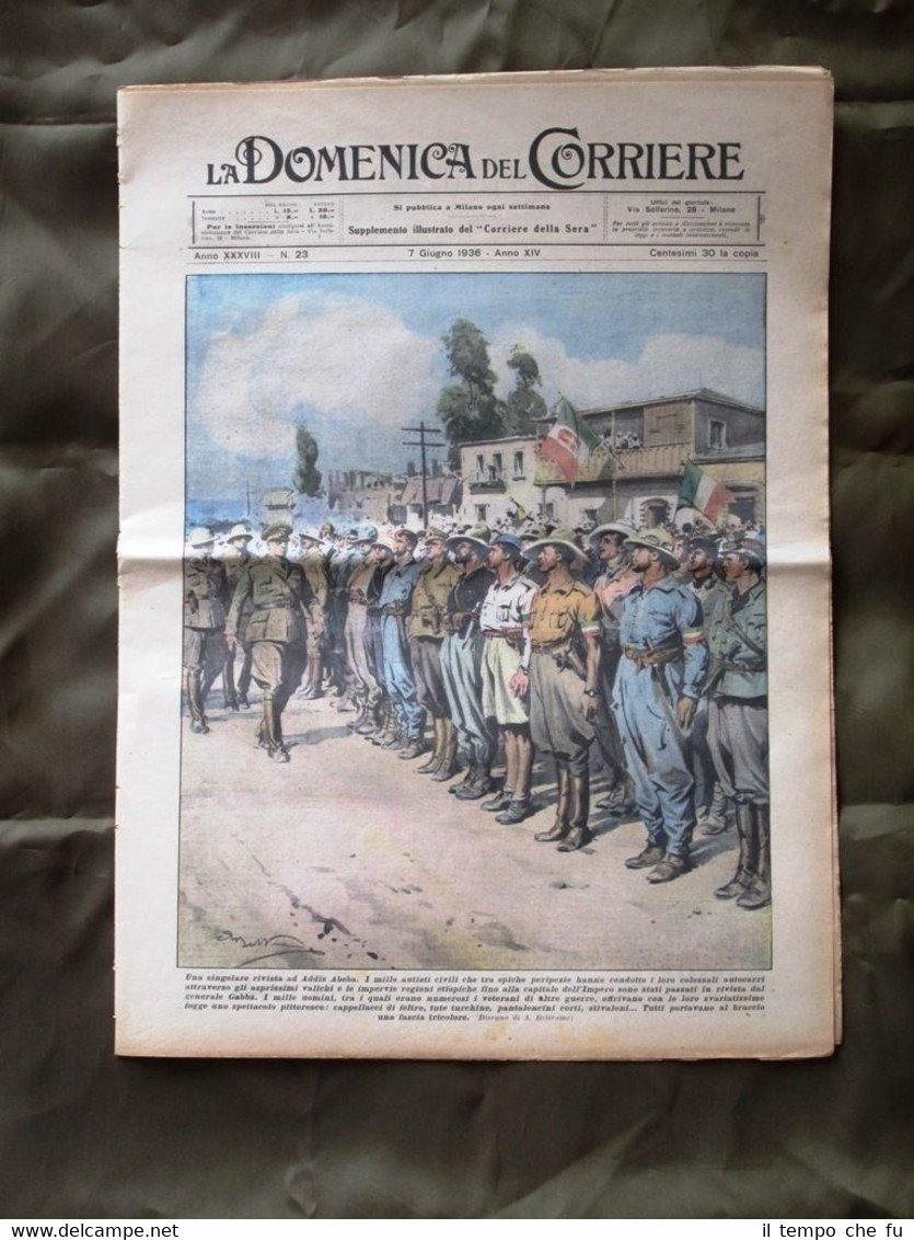 La Domenica del Corriere 7 Giugno 1936 Gen. Gabba Bestiame …