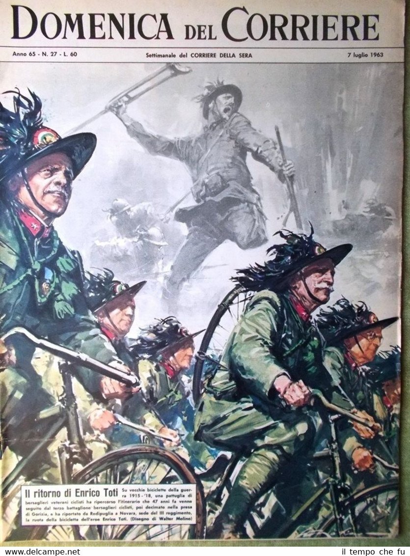 La Domenica del Corriere 7 Luglio 1963 Bersaglieri Mina Pelè …