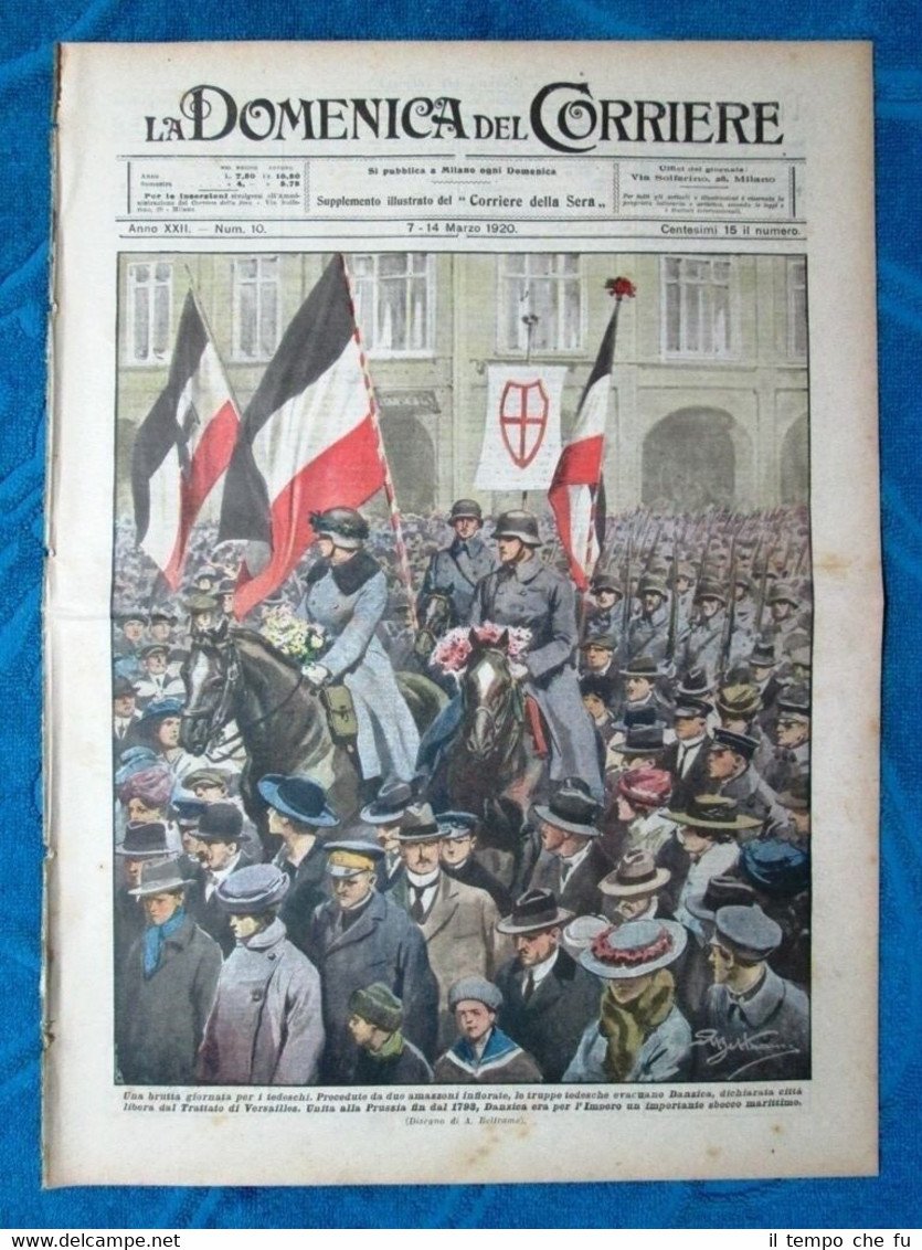 La Domenica del Corriere 7 marzo 1920 Trattato Versailles - …