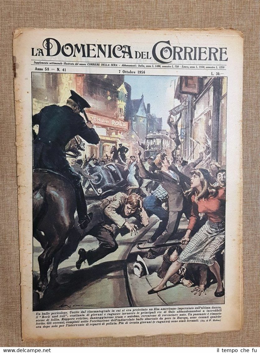 La Domenica del Corriere 7 ottobre 1956 Rock and Roll …