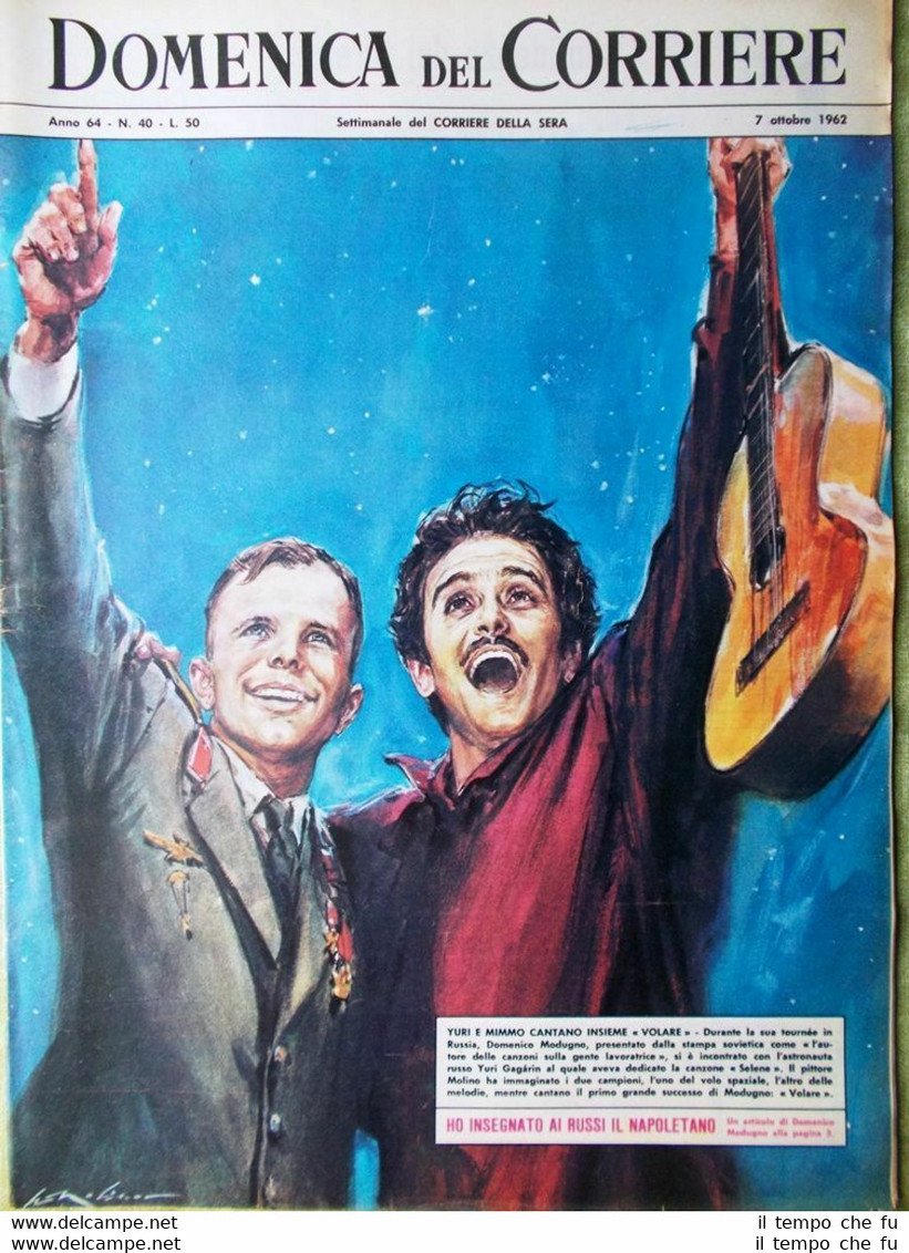 La Domenica del Corriere 7 Ottobre 1962 Domenico Modugno Alberto …