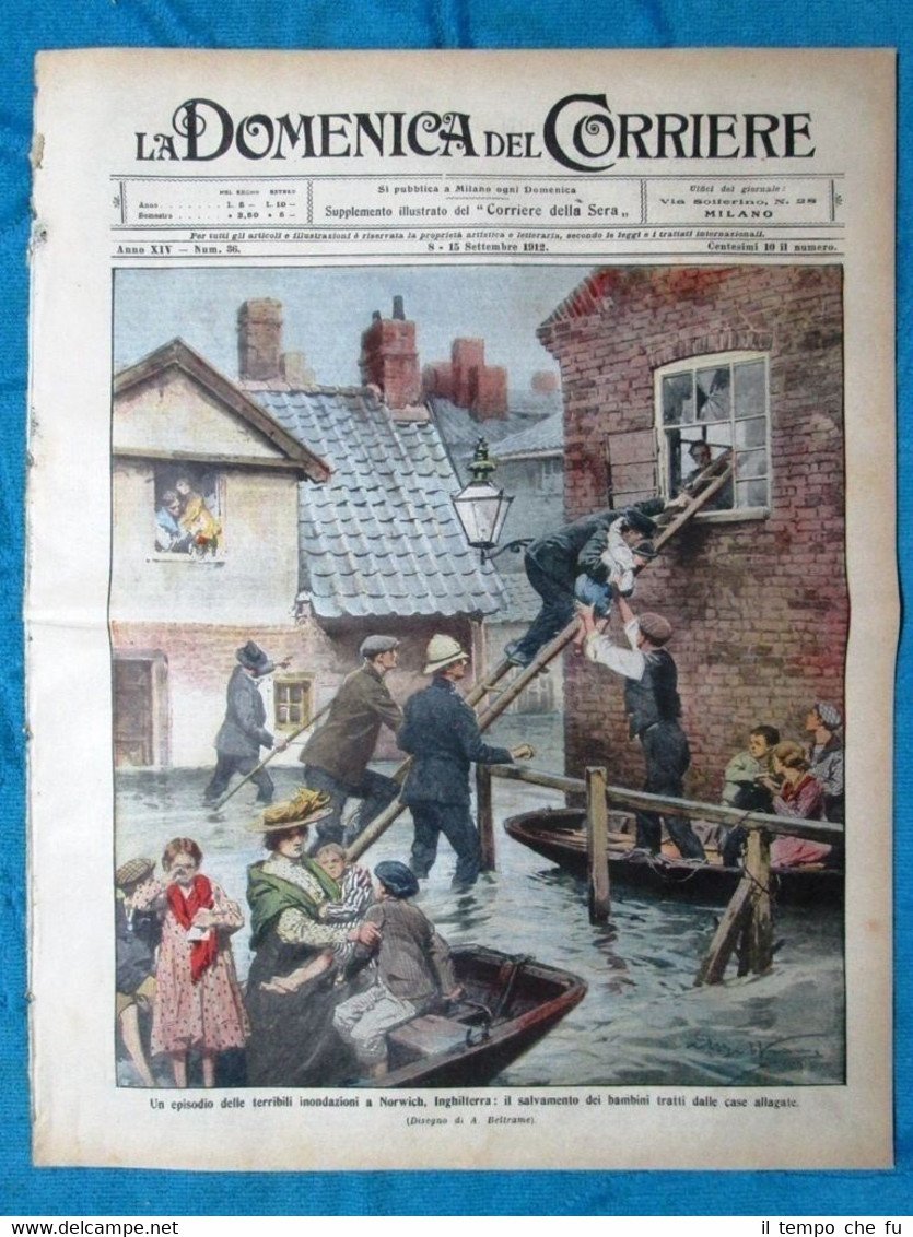 La Domenica del Corriere 8 settembre 1912 Norwich - Fanteria …