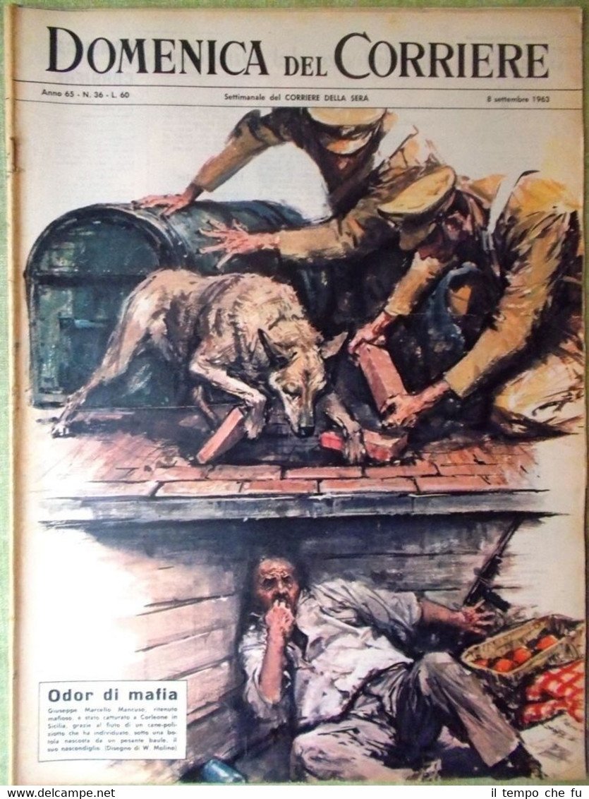 La Domenica del Corriere 8 Settembre 1963 Mafia Mancuso Hazleton …