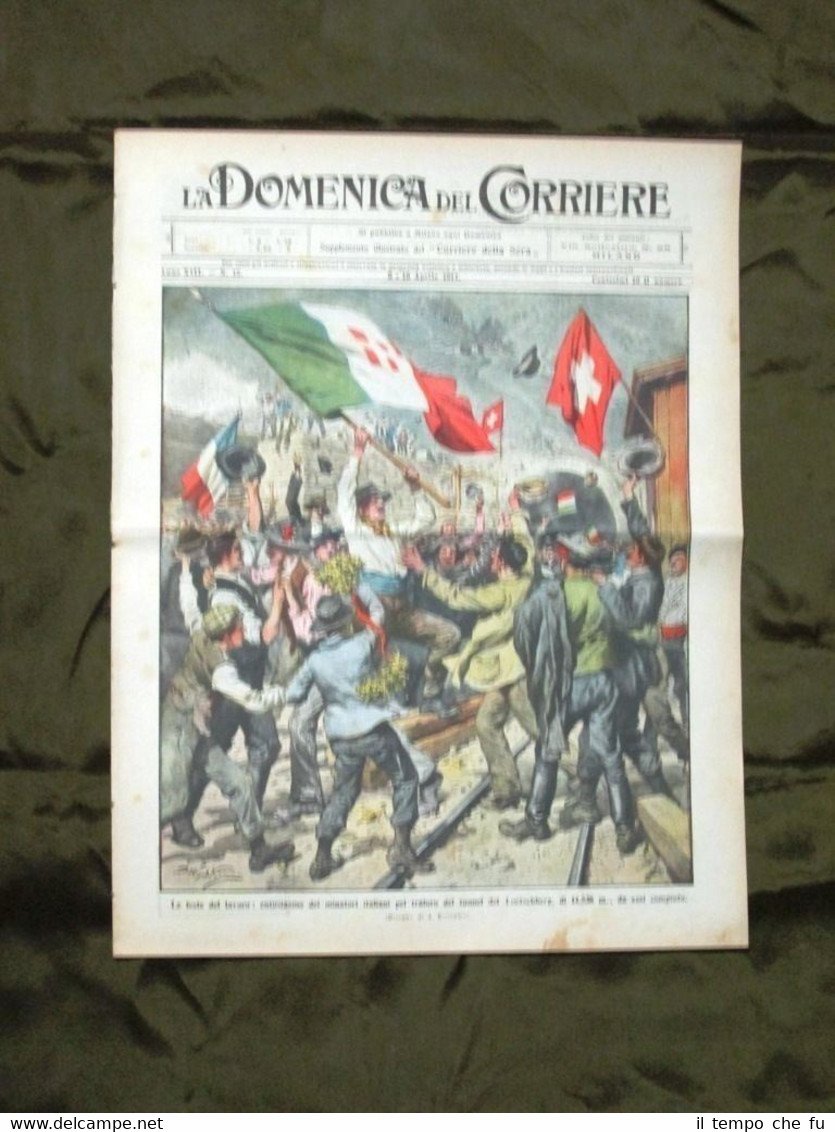 La Domenica del Corriere 9 Aprile 1911 Festa Minatori Carabinieri …
