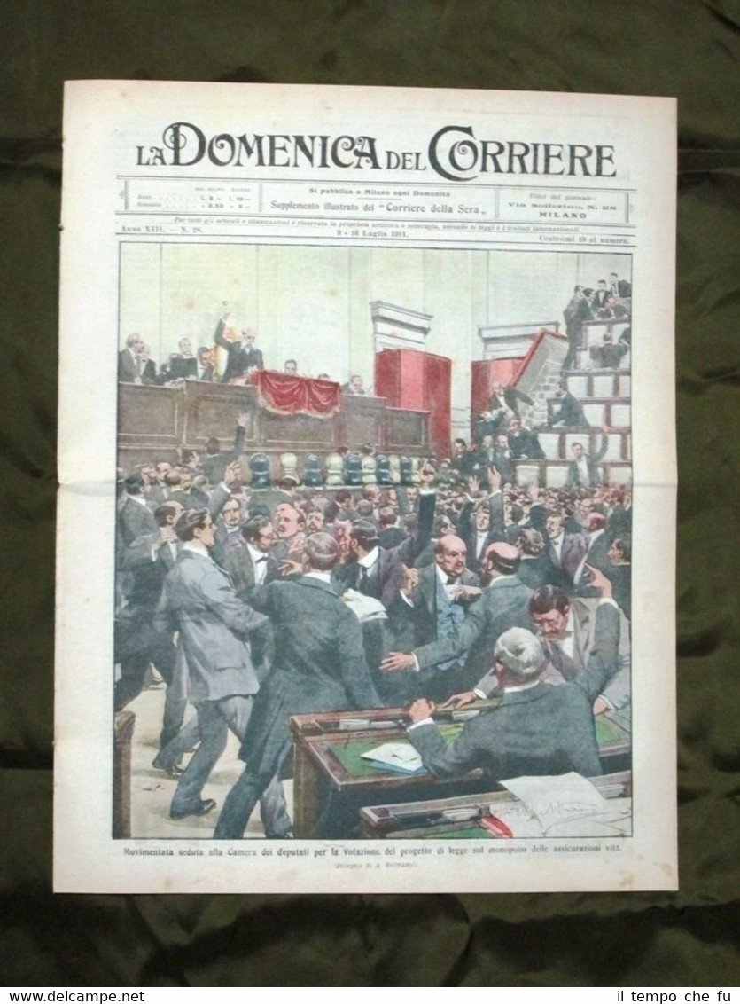 La Domenica del Corriere 9 Luglio 1911 Camera deputati Torino …
