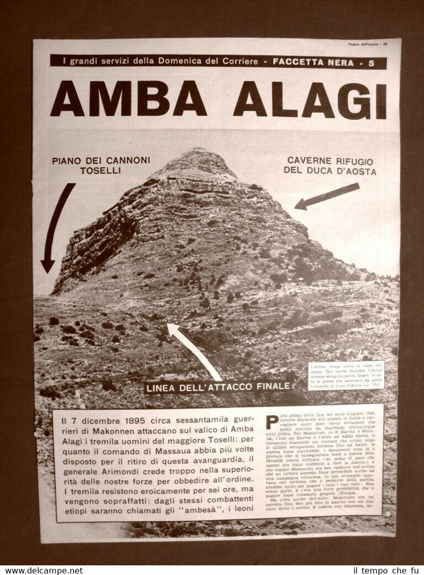 La Domenica del Corriere Inserto Colonialismo Amba Alagi Makonnen Toselli …
