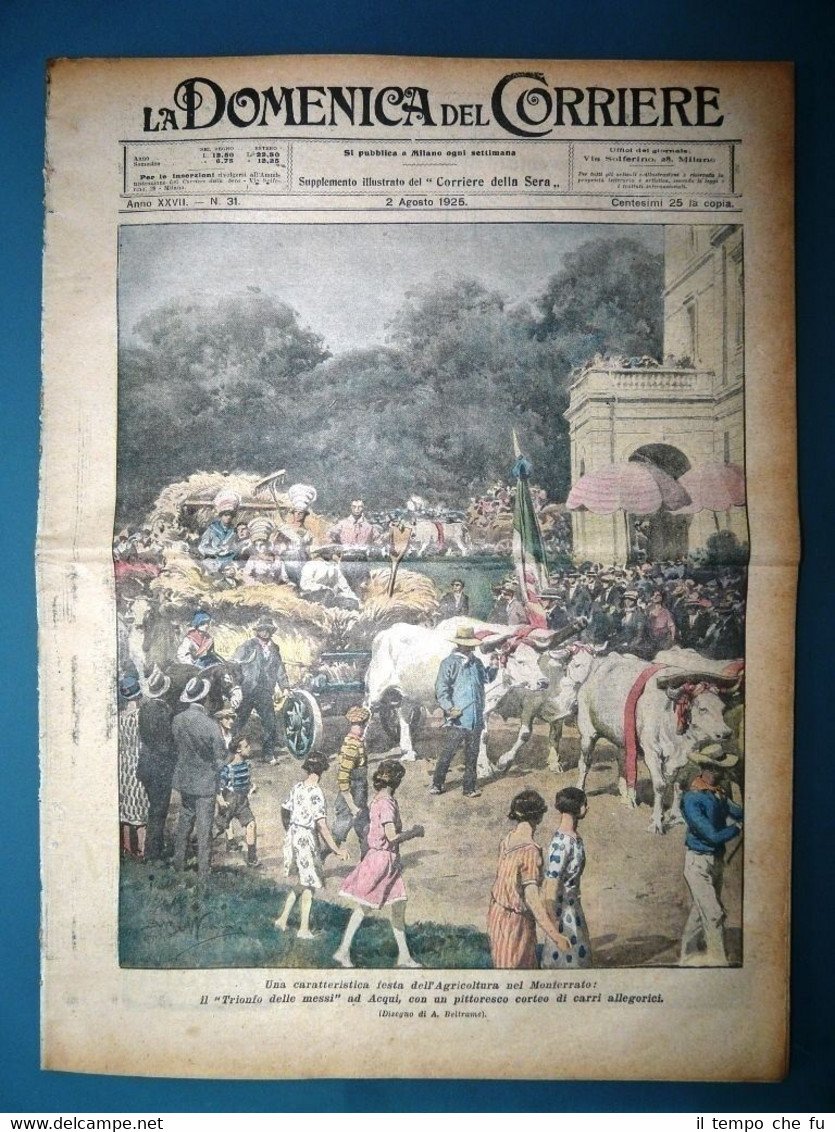 La Domenica del Corriere originale 2 Agosto1925 Monferrato Richmond Frank …