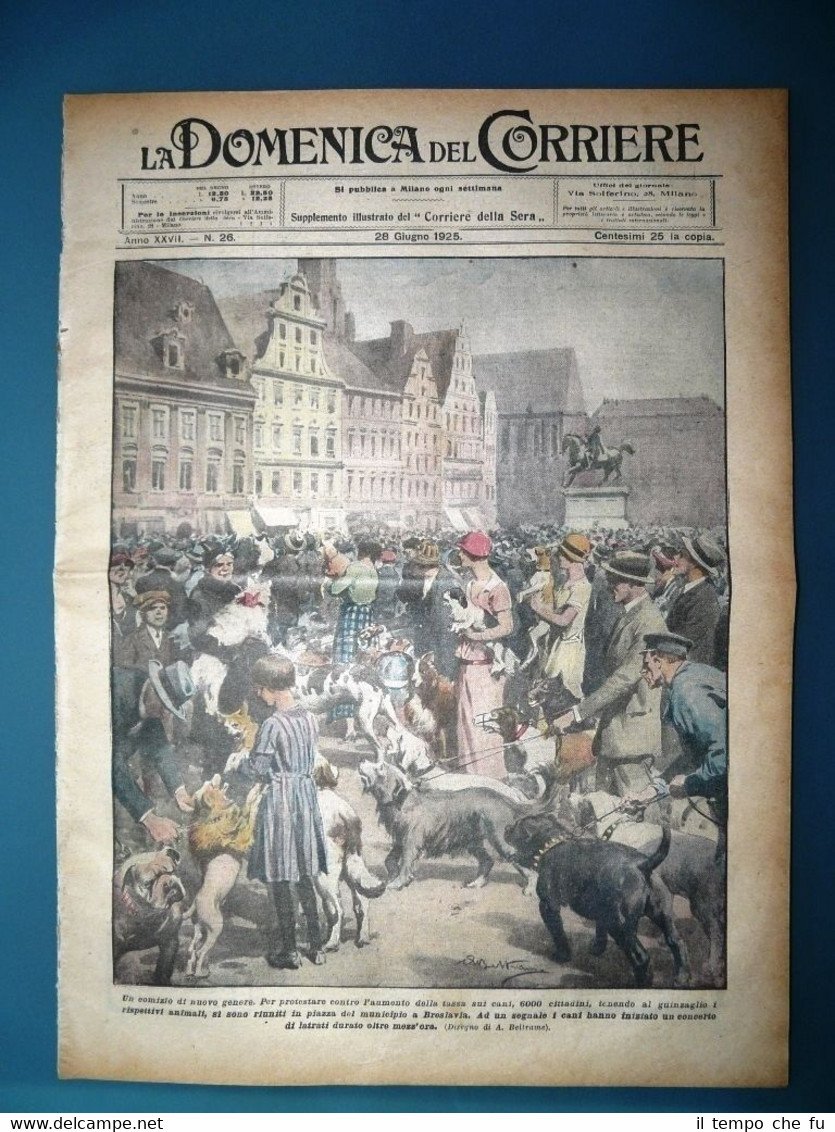 La Domenica del Corriere originale 28 Giugno 1925 Breslavia Detroit …