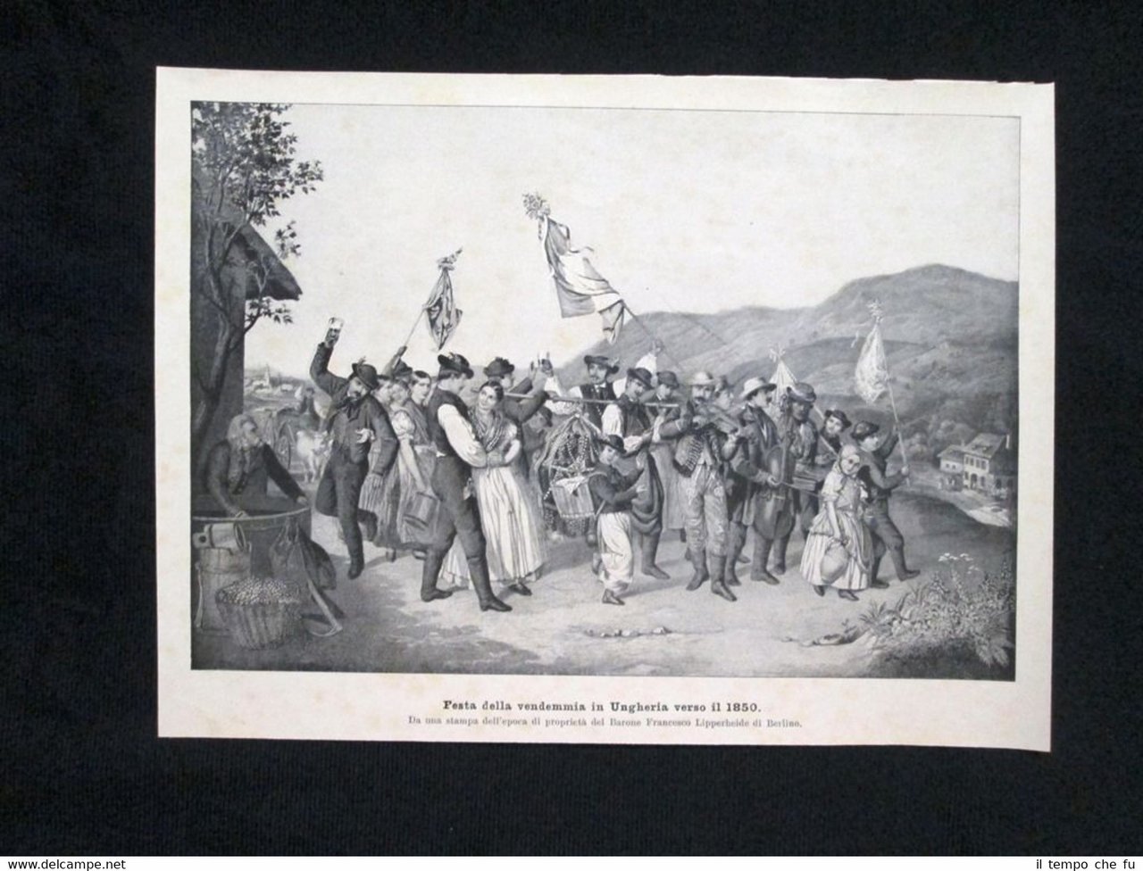 La festa della vendemmia in Ungheria verso il 1850