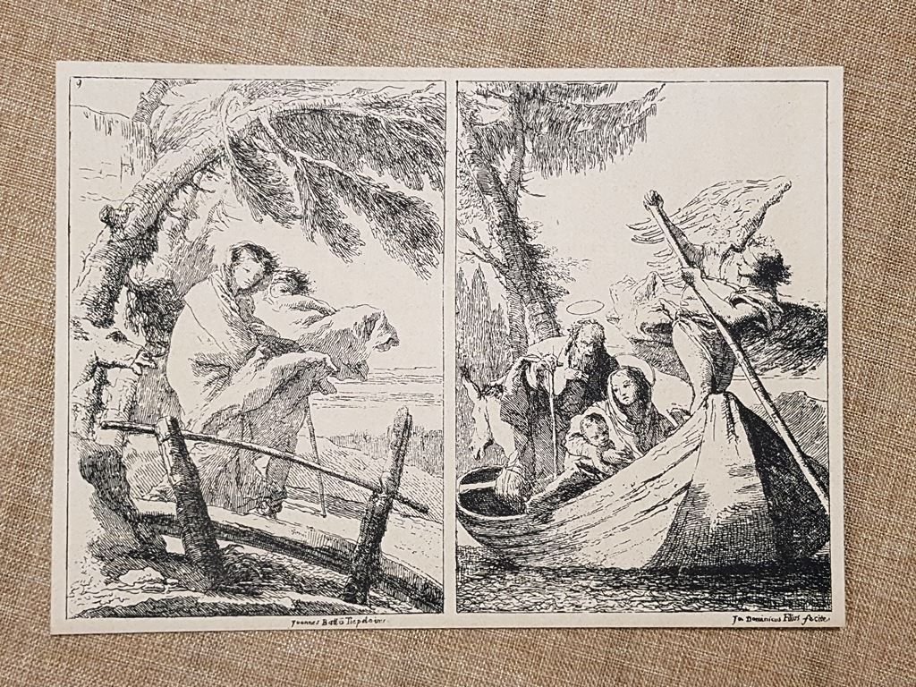 La fuga in Egitto Giambattista o Batista Tiepolo Incisione del … | Immagine principale