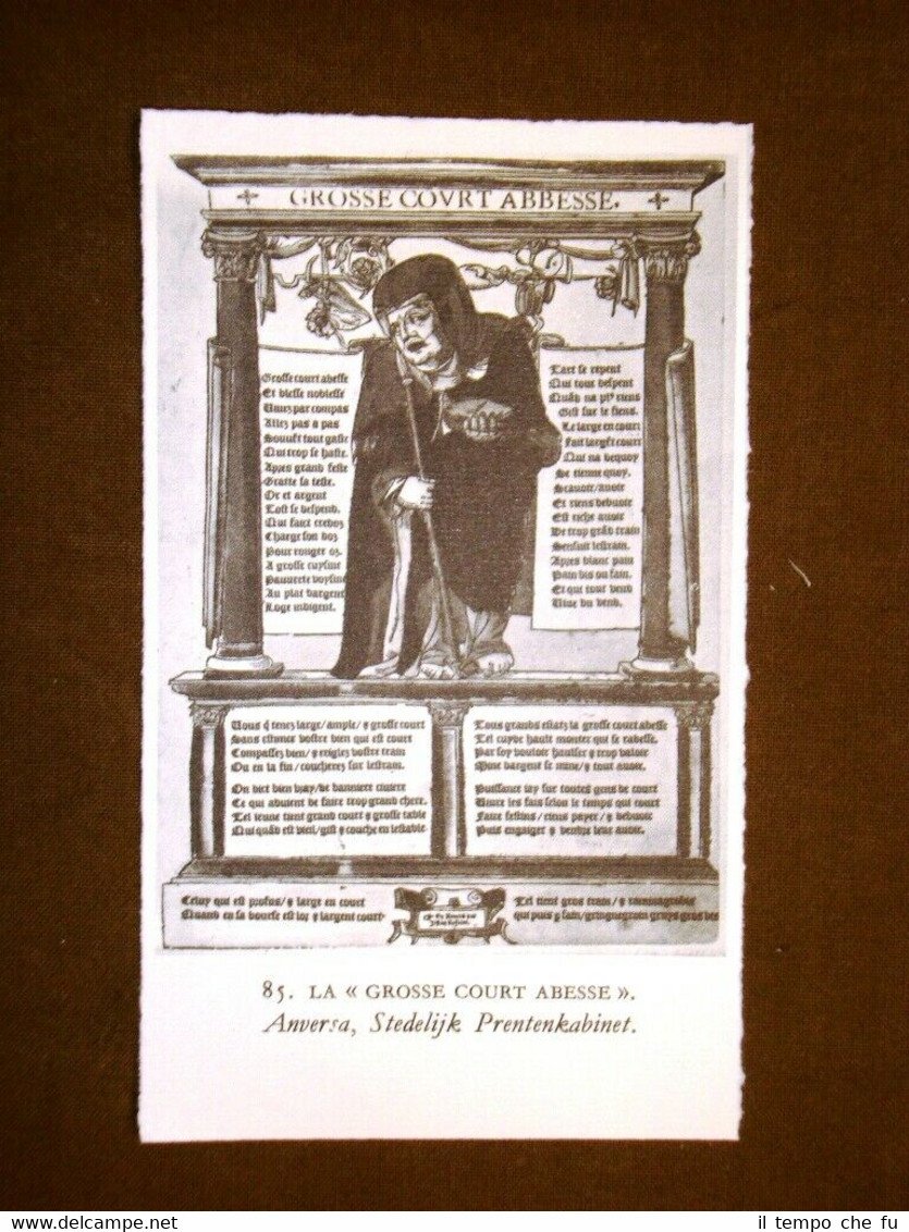 La grosse court abesse Anversa Stedelijk Stampa popolare olandese Olanda