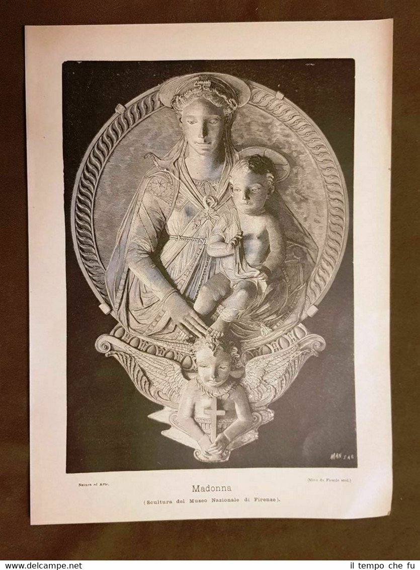 La Madonna Scultura nel Museo Nazionale di Firenze nel 1896 …