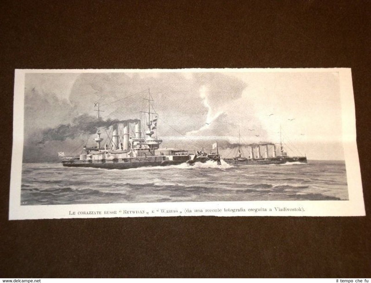 La Marina nel 1904 Corazzate di Russia Retwisan e Wariag | Immagine principale