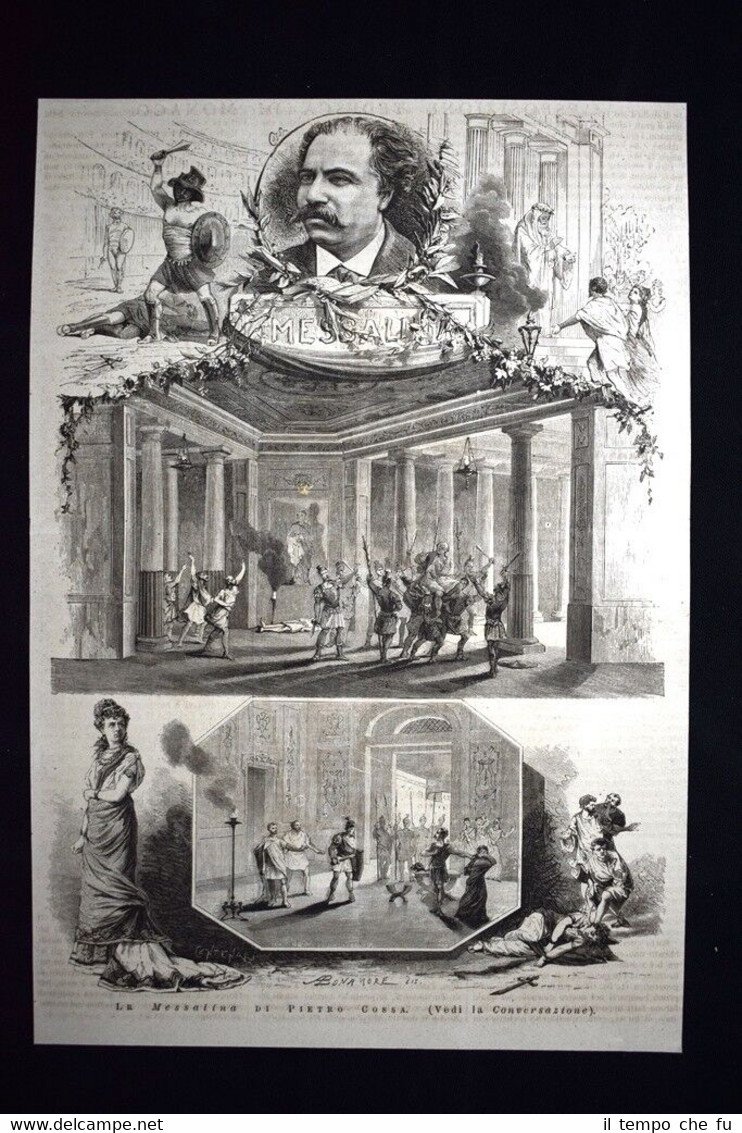 La Messalina di Pietro Cossa Incisione del 1876