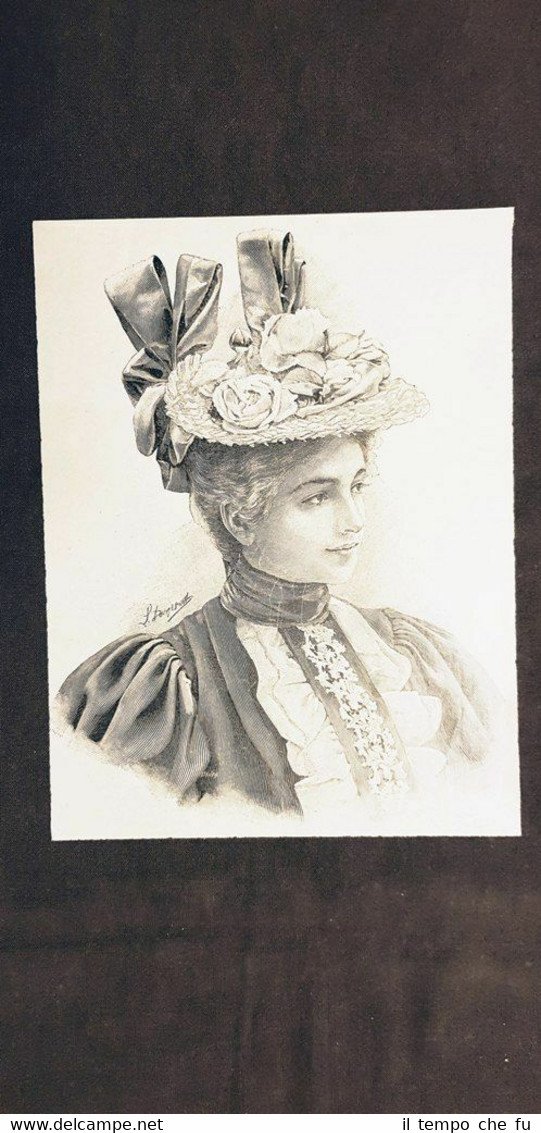 La moda ed il costume in Italia nel 1895 Cappello …