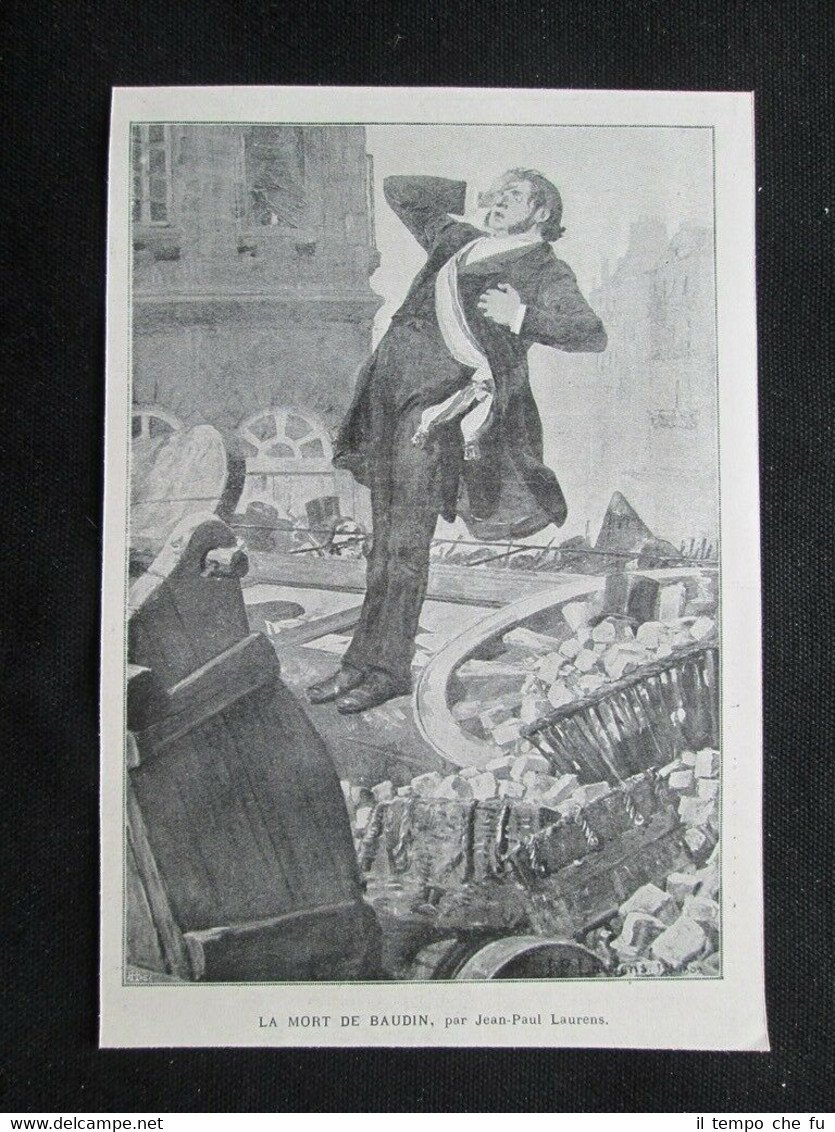 La morte di Baudin, di Jean Paul Laurens Stampa del …