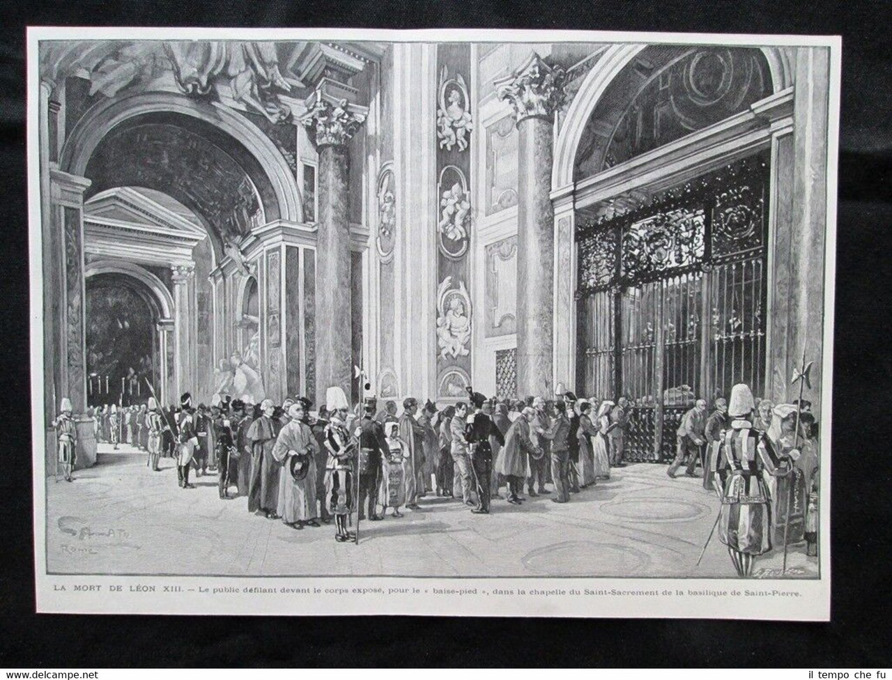 La morte di Leone XIII, San Pietro+Cardinale camerlengo Oreglia Stampa …