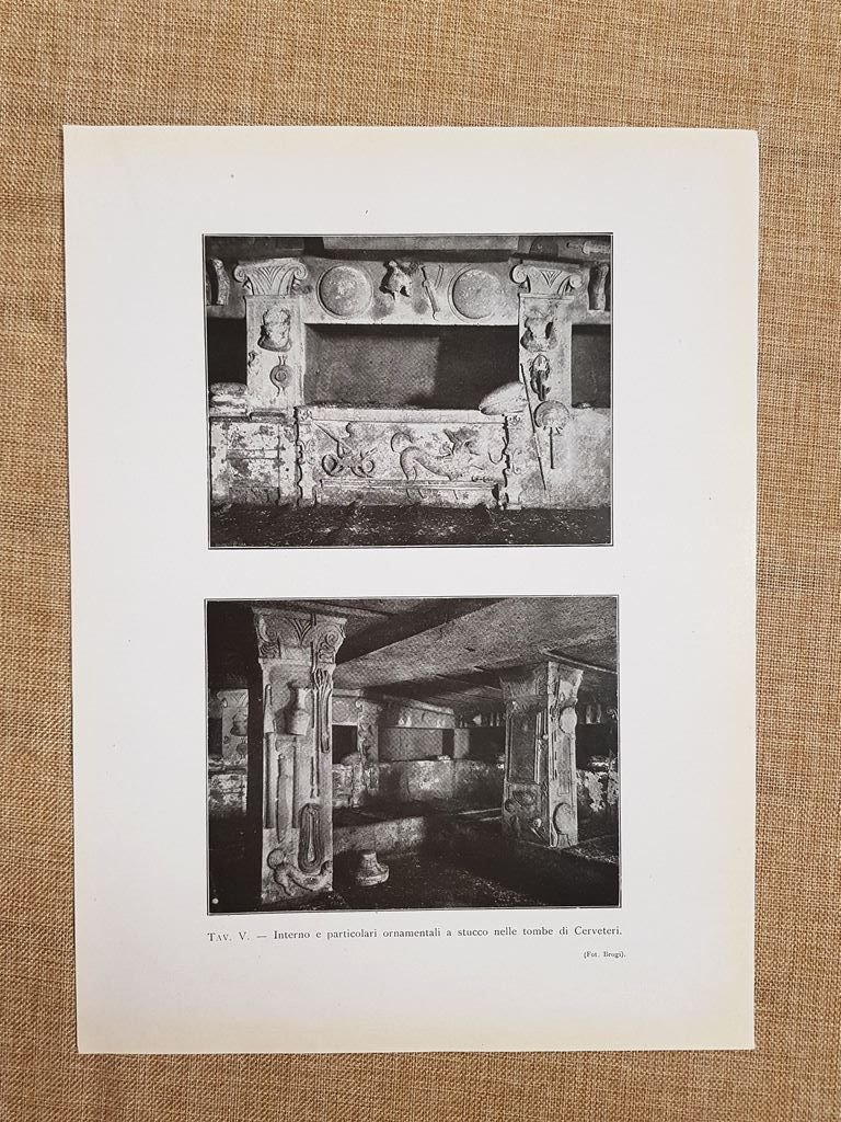La Necropoli Etrusca di Cerveteri nel 1917 Interno e particolari …