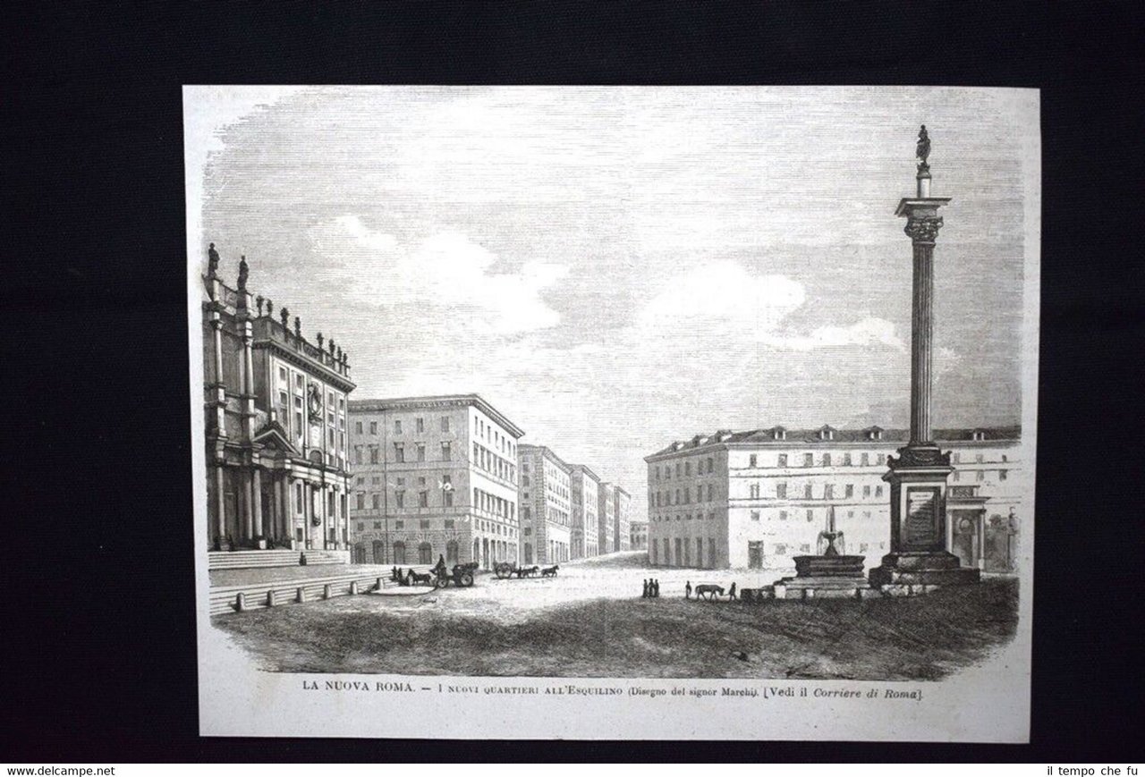 La nuova Roma - I nuovi quartieri all'Esquilino Incisione del …