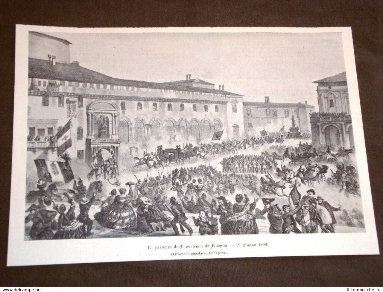 La partenza degli austriaci da Bologna 12 giugno 1859