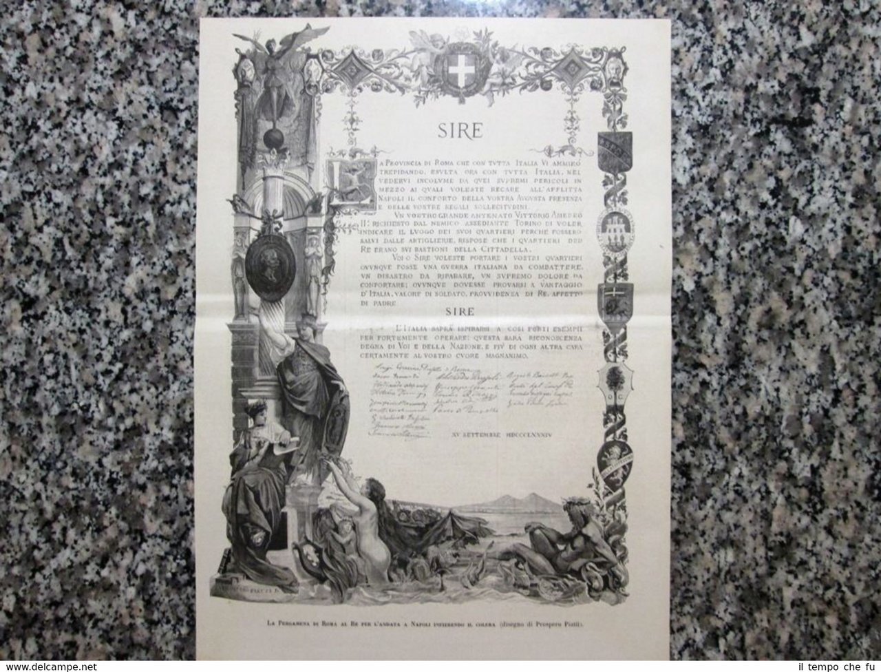 La pergamena di Roma al Re Umberto I per il … | Immagine principale