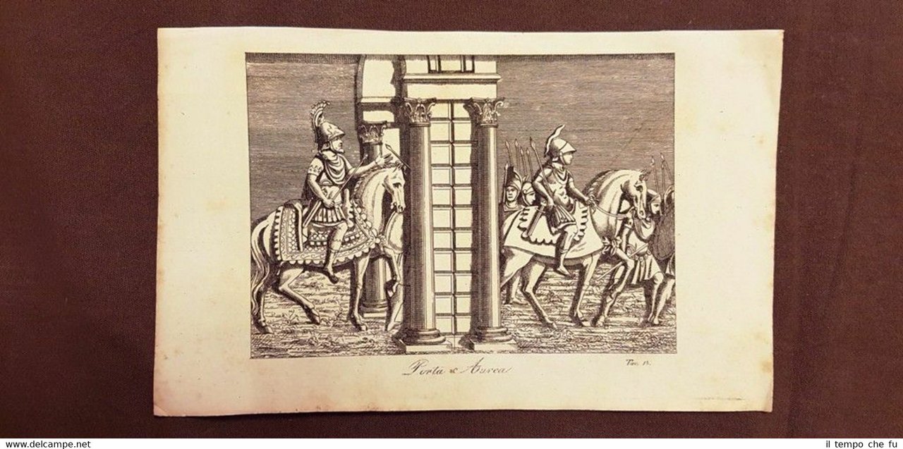 La Porta Aurea di Spalato Croazia Acquaforte del 1830 Costume …